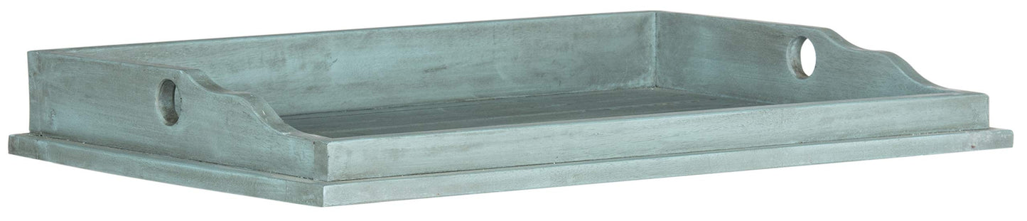 Safavieh Outdoor Collection Covina Beach House Blue Tray Table