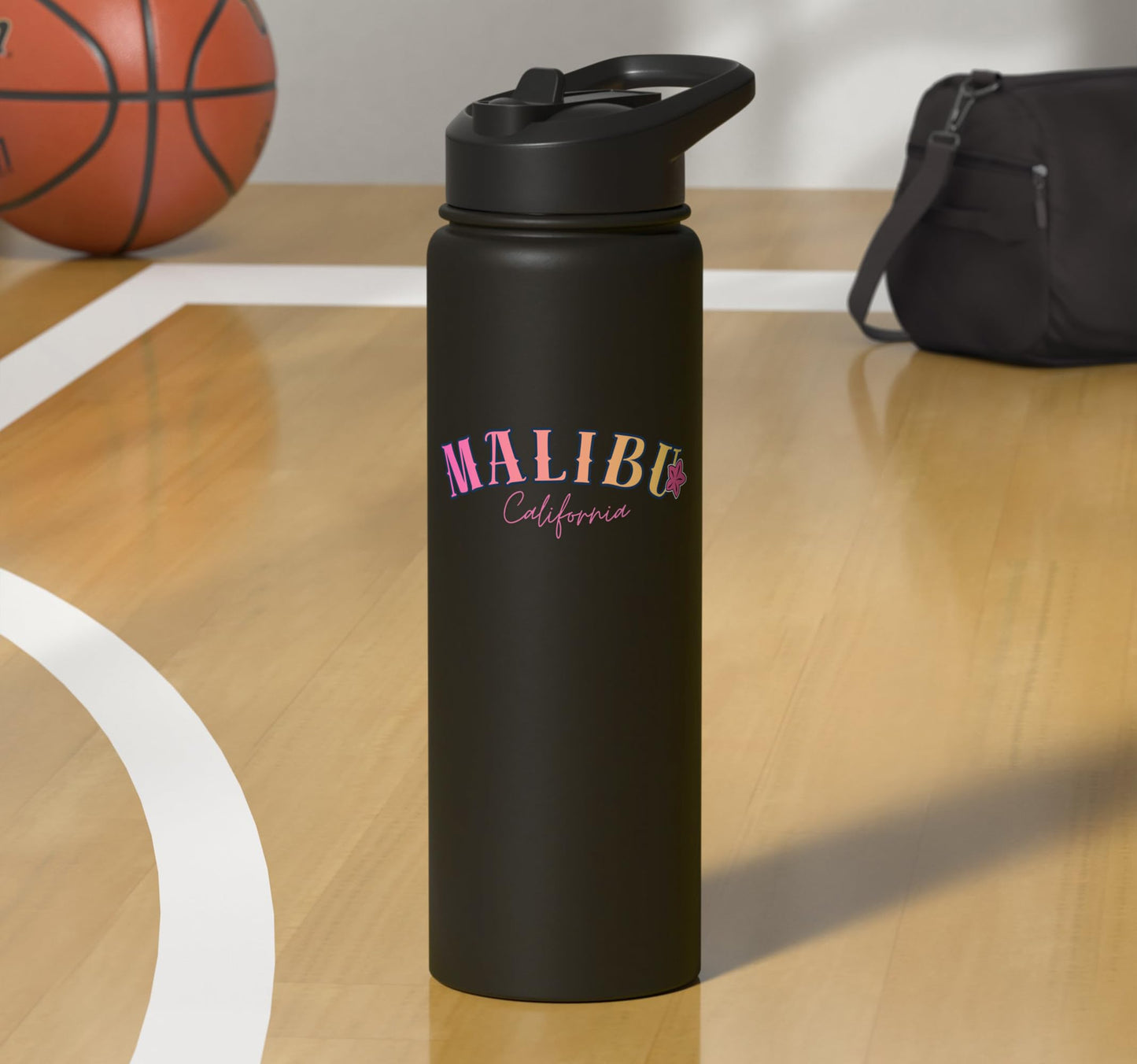 Malibu California Summer Stainless Steel Insulated Water Bottle