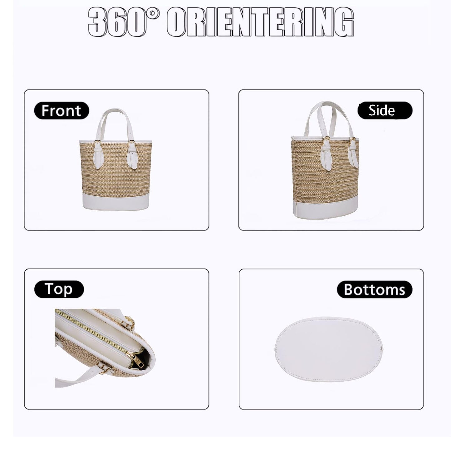 Trendy Women’s Straw Bucket Bag Straw Crossbody Bags For Women Summer Beach Clutch Travel Top-handle Shoulder Purse 2026