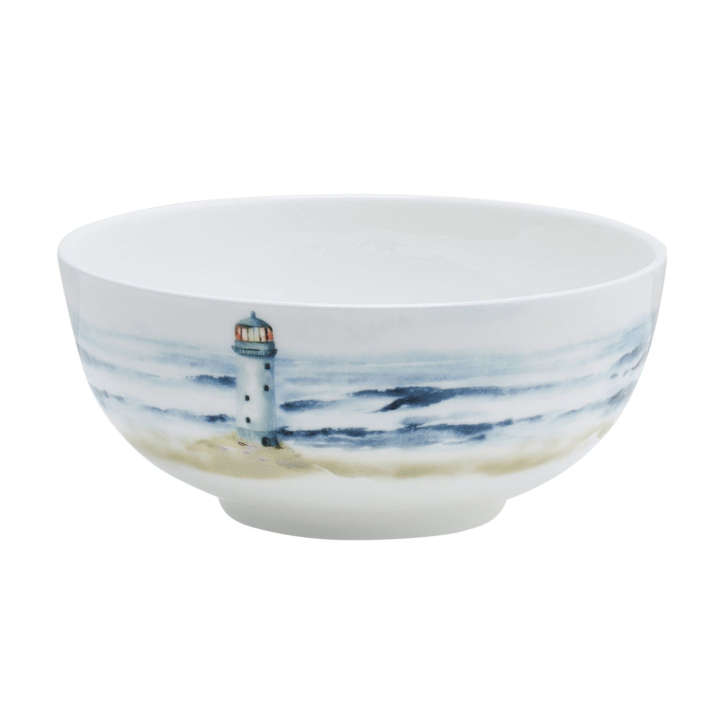 Mikasa Seaside Coastal Bone China Lightweight Chip Resistant 12 Piece Dinnerware Set, Service for 4