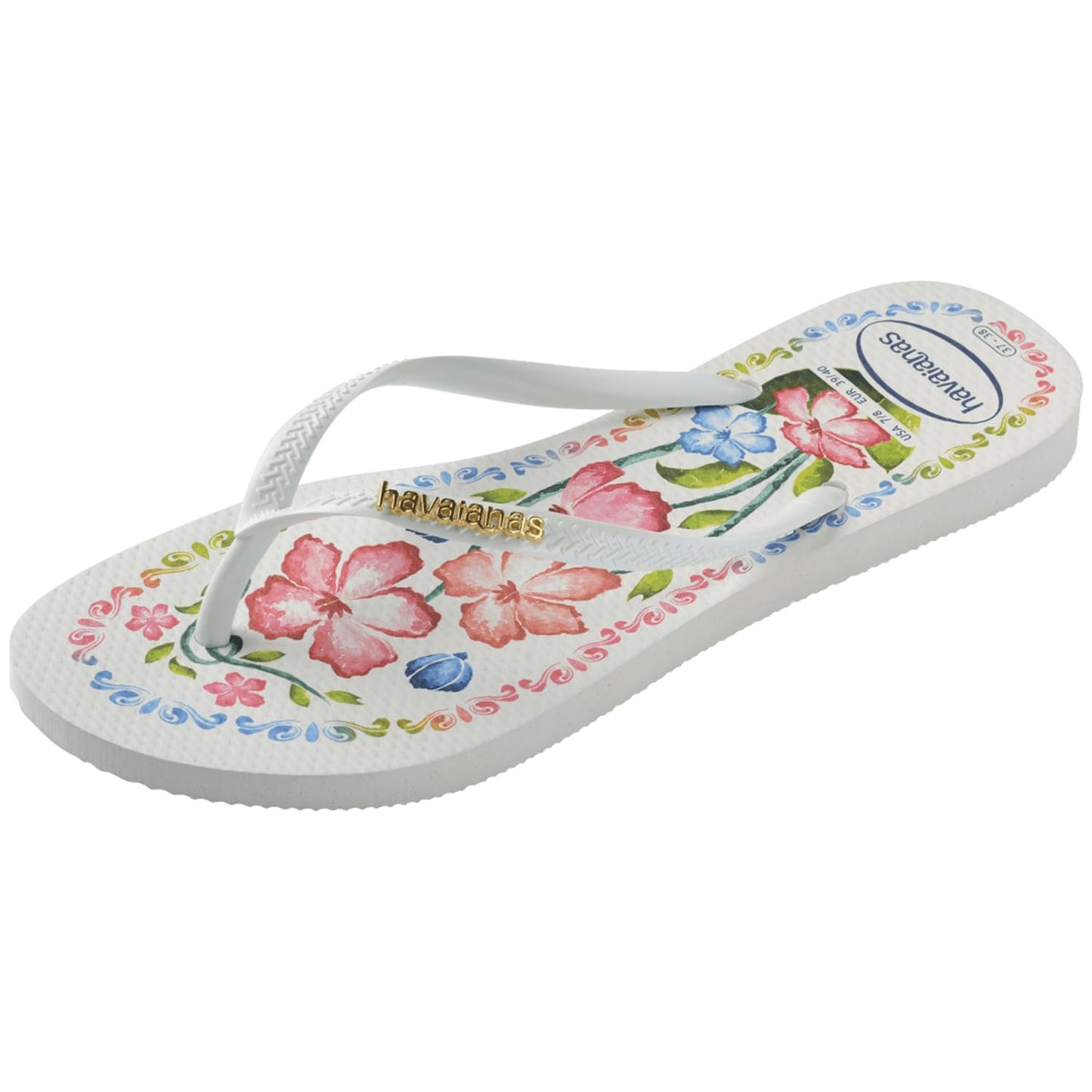 Havaianas Women's Slim Tropicalia Vibes Flip Flop - White, 11/12