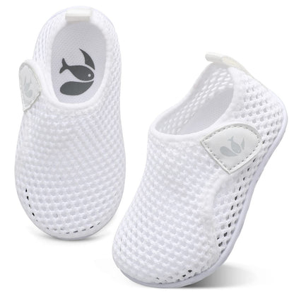 FEETCITY Baby Water Shoes Breathable Mesh Running Sneakers Beach Aqua Socks for Kids Boys Girls 12-18 Months Infant