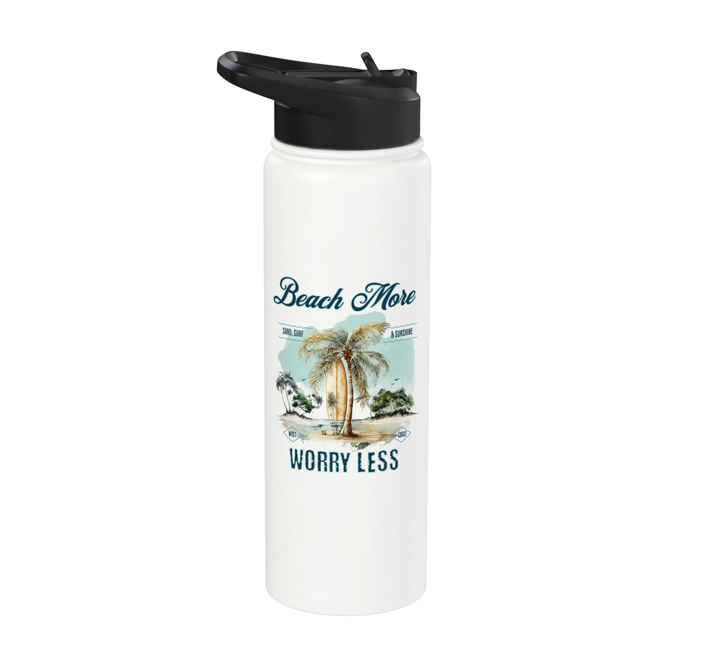 Beach More Vintage Stainless Steel Insulated Water Bottle