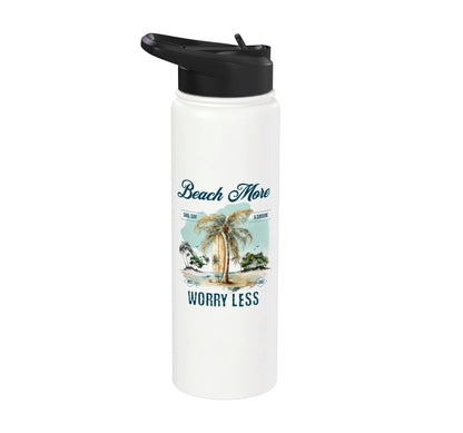 Beach More Vintage Stainless Steel Insulated Water Bottle