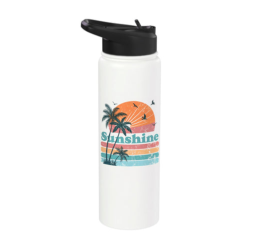 Sunshine Tropical Stainless Steel Insulated Water Bottle