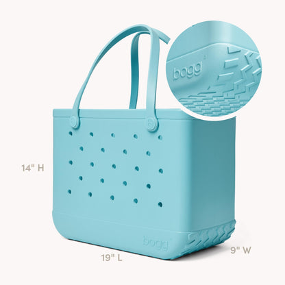 BOGG BAG Original Large Tote – 19” x 14” x 9” – Durable, Washable, Tip-proof – Beach, Pool, Boat, Work, Sports (Aquamarine)
