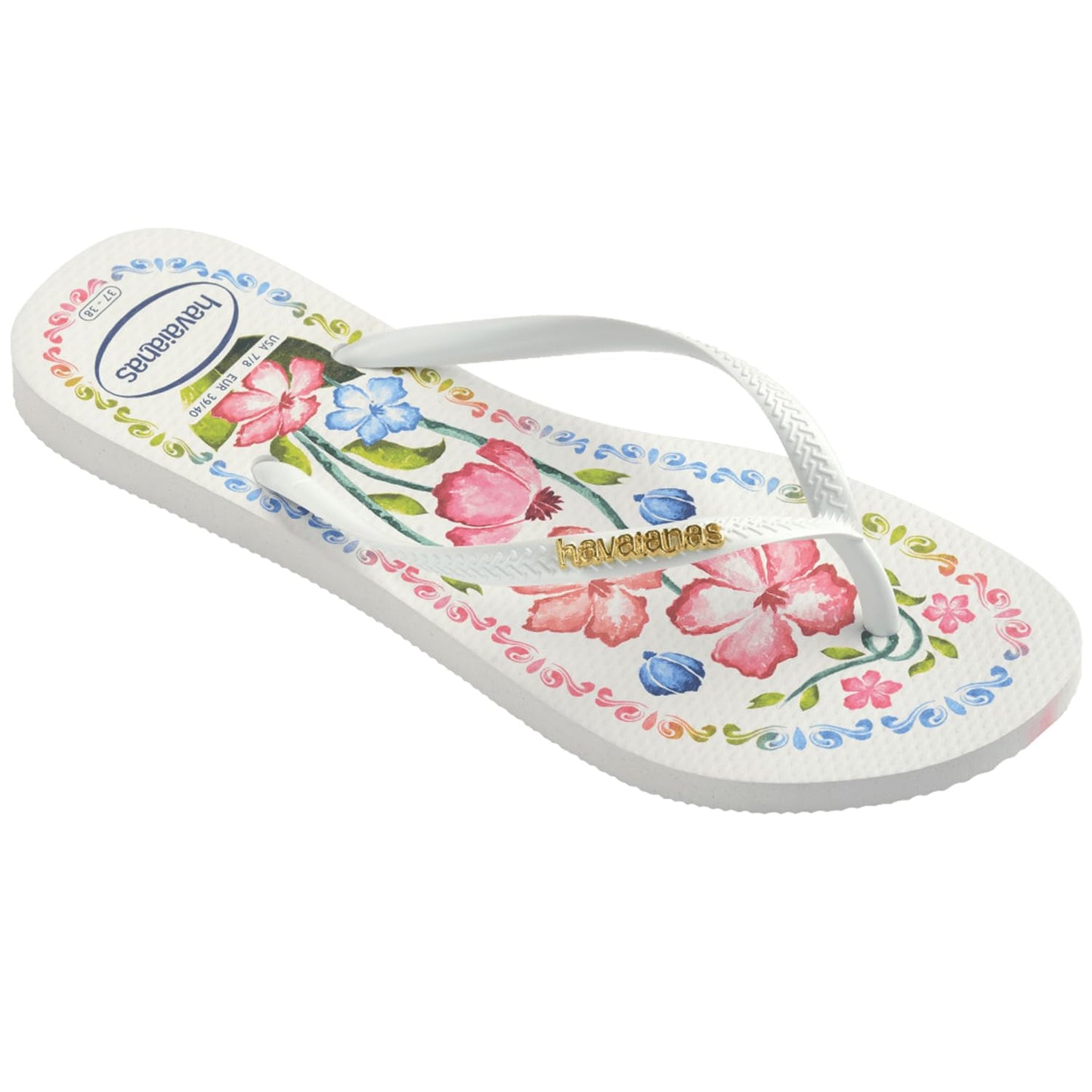 Havaianas Women's Slim Tropicalia Vibes Flip Flop - White, 11/12