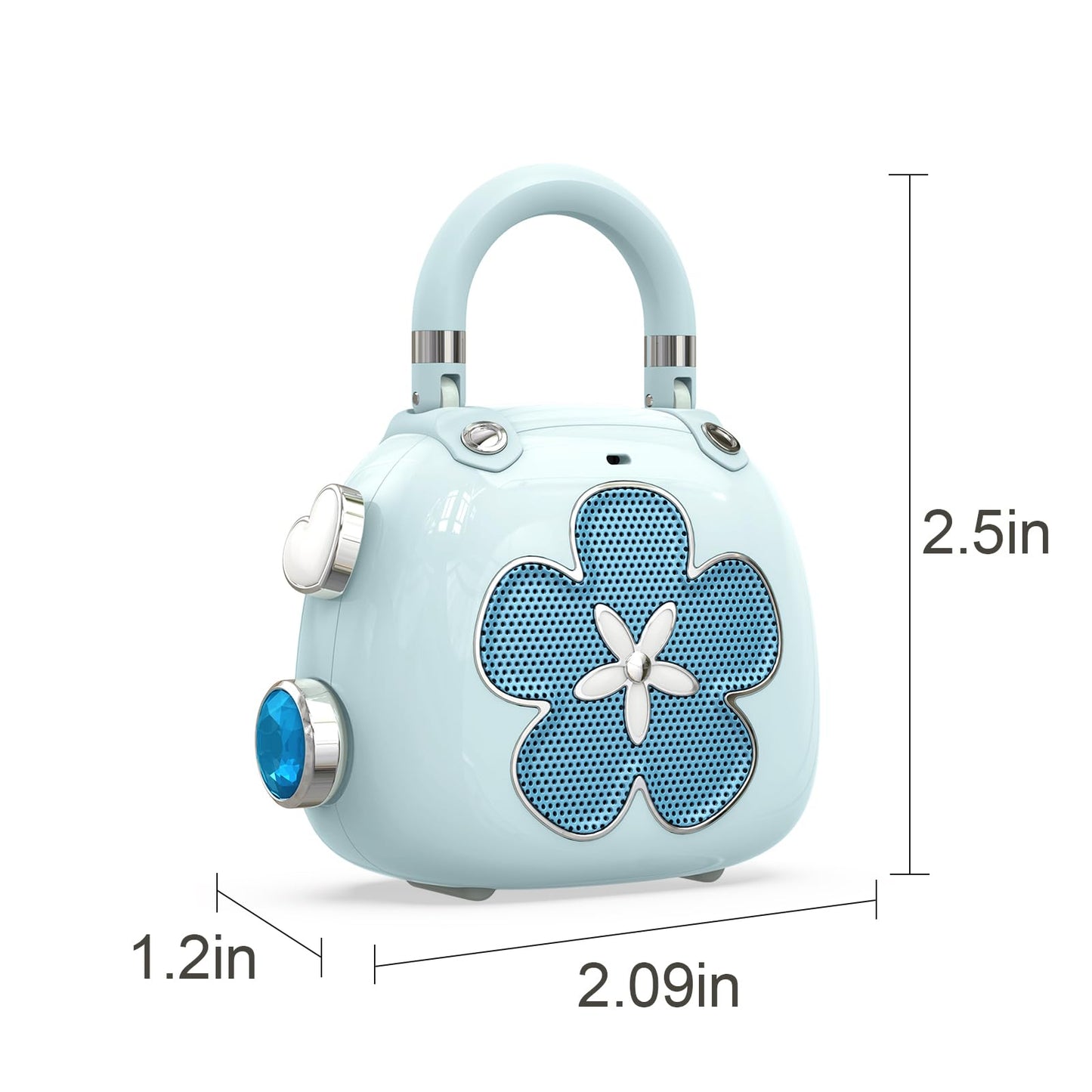 DOSS Candy 2-in-1 Mini Bluetooth Speaker & Cute Bag Charm with Loud Sound - A Perfect Fusion of Impressive Sound and Fashion Charm, Crafted to Surprise Women, Girlfriend, Wife, BFF, Teens-Light Pink