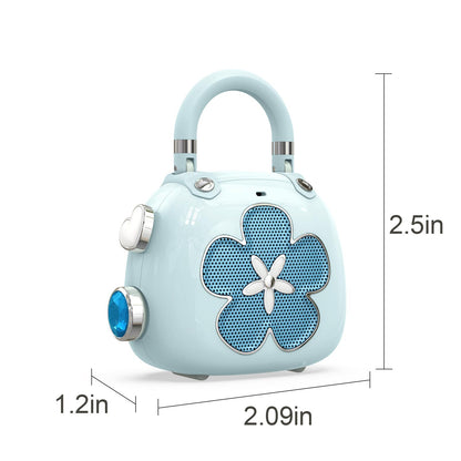 DOSS Candy 2-in-1 Mini Bluetooth Speaker & Cute Bag Charm with Loud Sound - A Perfect Fusion of Impressive Sound and Fashion Charm, Crafted to Surprise Women, Girlfriend, Wife, BFF, Teens-Light Pink