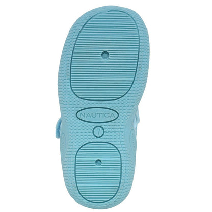 Nautica Kids Protective Water Shoe,Closed-Toe Sport Sandal For Boys and Girls-Kettle Gulf-Reel Aqua Silver Size-9