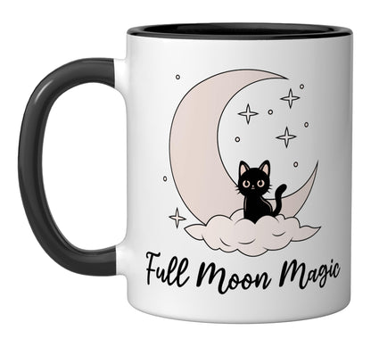 Full Moon Magic Ceramic Mug, Black/White