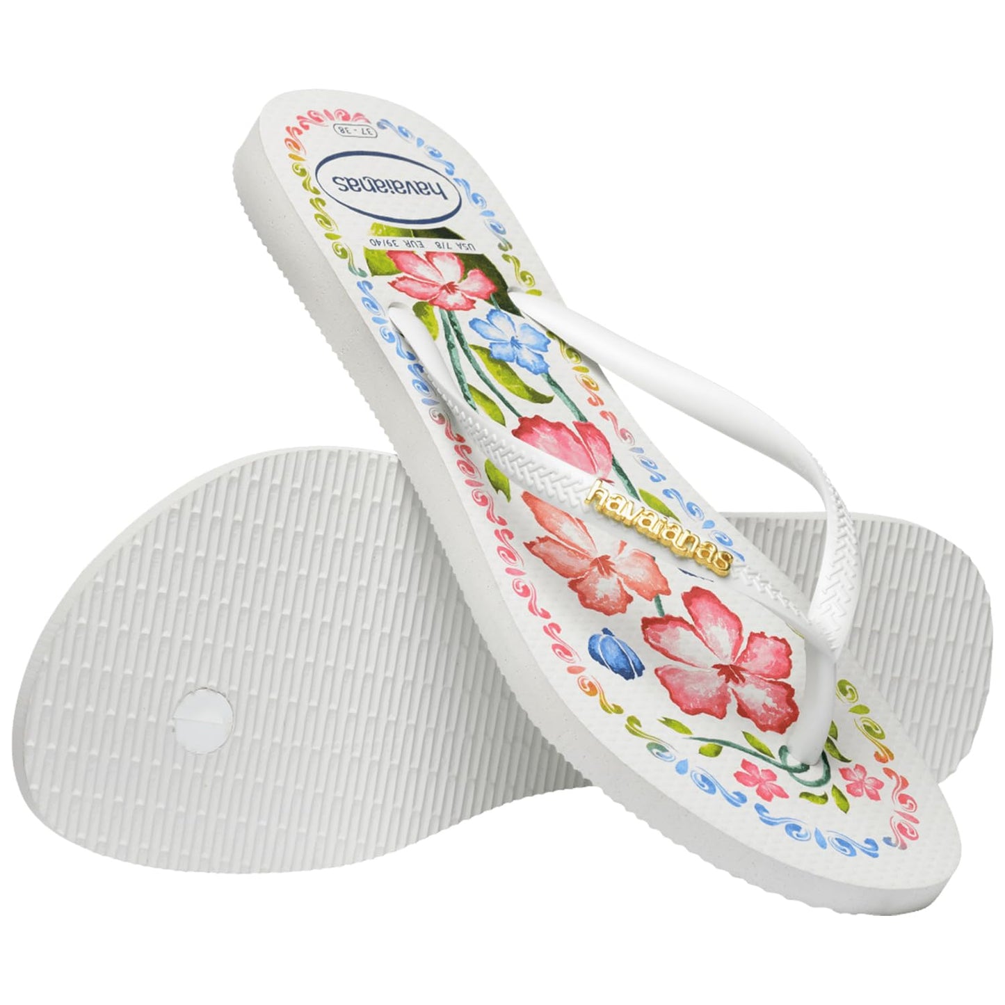 Havaianas Women's Slim Tropicalia Vibes Flip Flop - White, 11/12