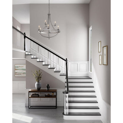 Progress Lighting Gulliver Collection 5-Light Coastal Chandelier Light Galvanized,Gray