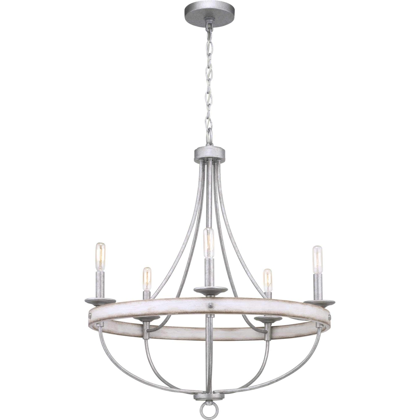Progress Lighting Gulliver Collection 5-Light Coastal Chandelier Light Galvanized,Gray
