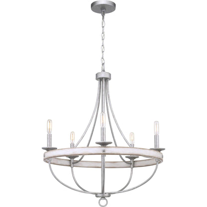 Progress Lighting Gulliver Collection 5-Light Coastal Chandelier Light Galvanized,Gray