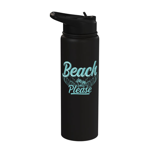 Beach Please Stainless Steel Insulated Water Bottle