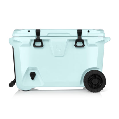 BrüMate BrüTank Wheeled Hard Cooler with Built-in 3-Gallon Drink Dispenser Tank & Tap | 7+ Day Ice Retention | Perfect for Beach, Tailgating, Camping, Sports Games, & More | 55qt (Blue Agave)