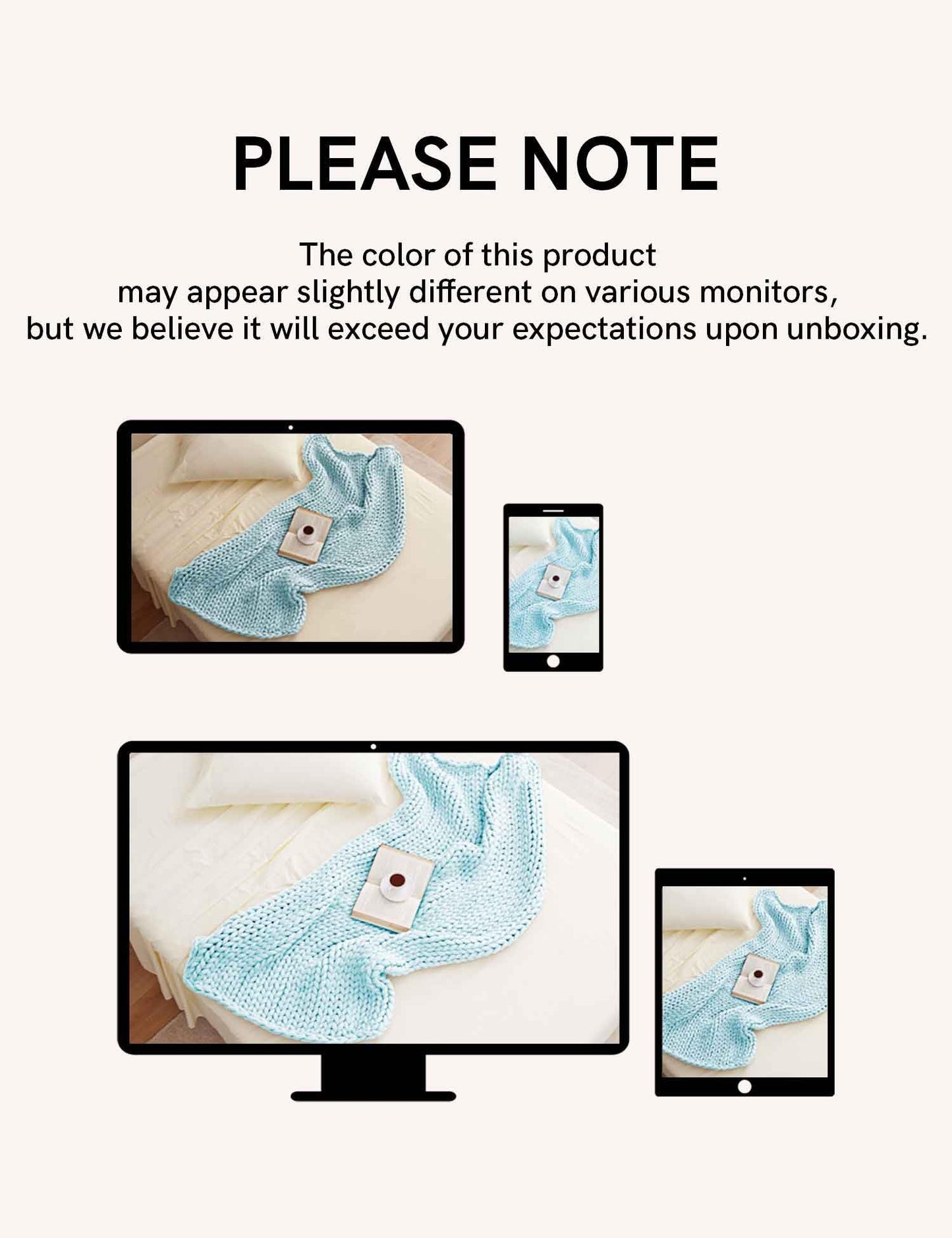 YnM Chunky Throw Blanket, Medium-Weight, Hand Knitted, Skin Friendly, Ventilated and Breathable, Machine Washable, Home Décor Piece for Couch, Sofa and Bed (Aqua Blue, 60x80 Inch)