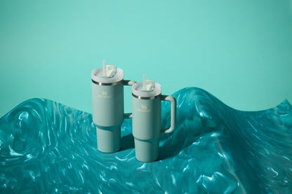 STANLEY Quencher H2.0 Tumbler with Handle and Straw 30 Ounces | Flowstate 3-Position Lid | Cup Holder Compatible for Travel | Insulated Stainless Steel Cup | BPA-Free | Seafoam