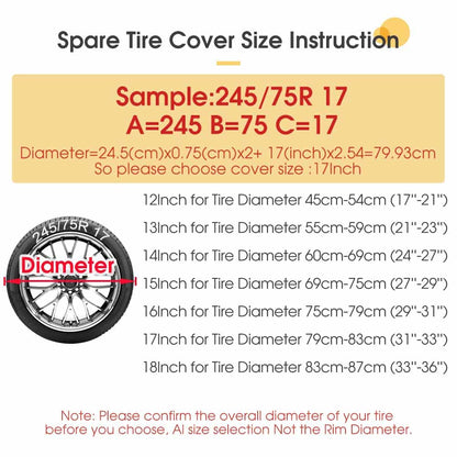 Foruidea White Hibiscus Flower Spare Tire Cover with Backup Camera Hole Wheel Tire Cover Fit Trailer, RV, SUV and Many Vehicle 17inch