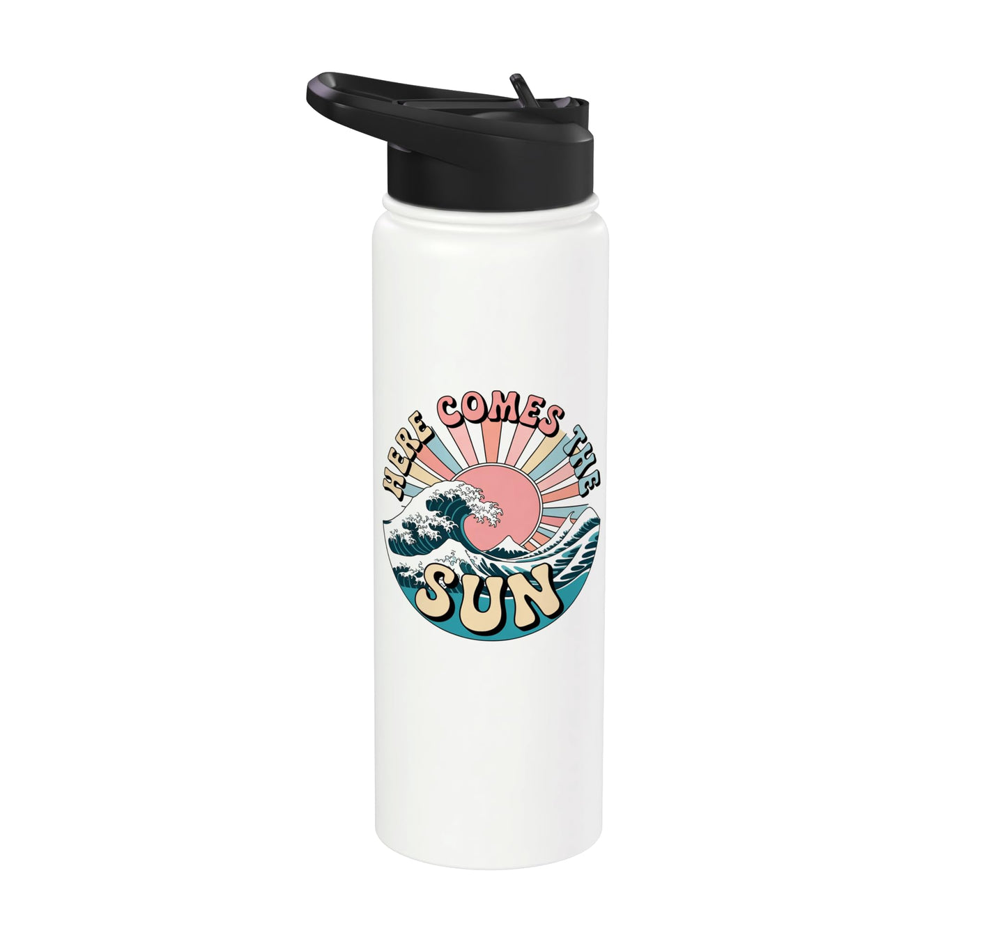 Summer Beach Wave Stainless Steel Insulated Water Bottle