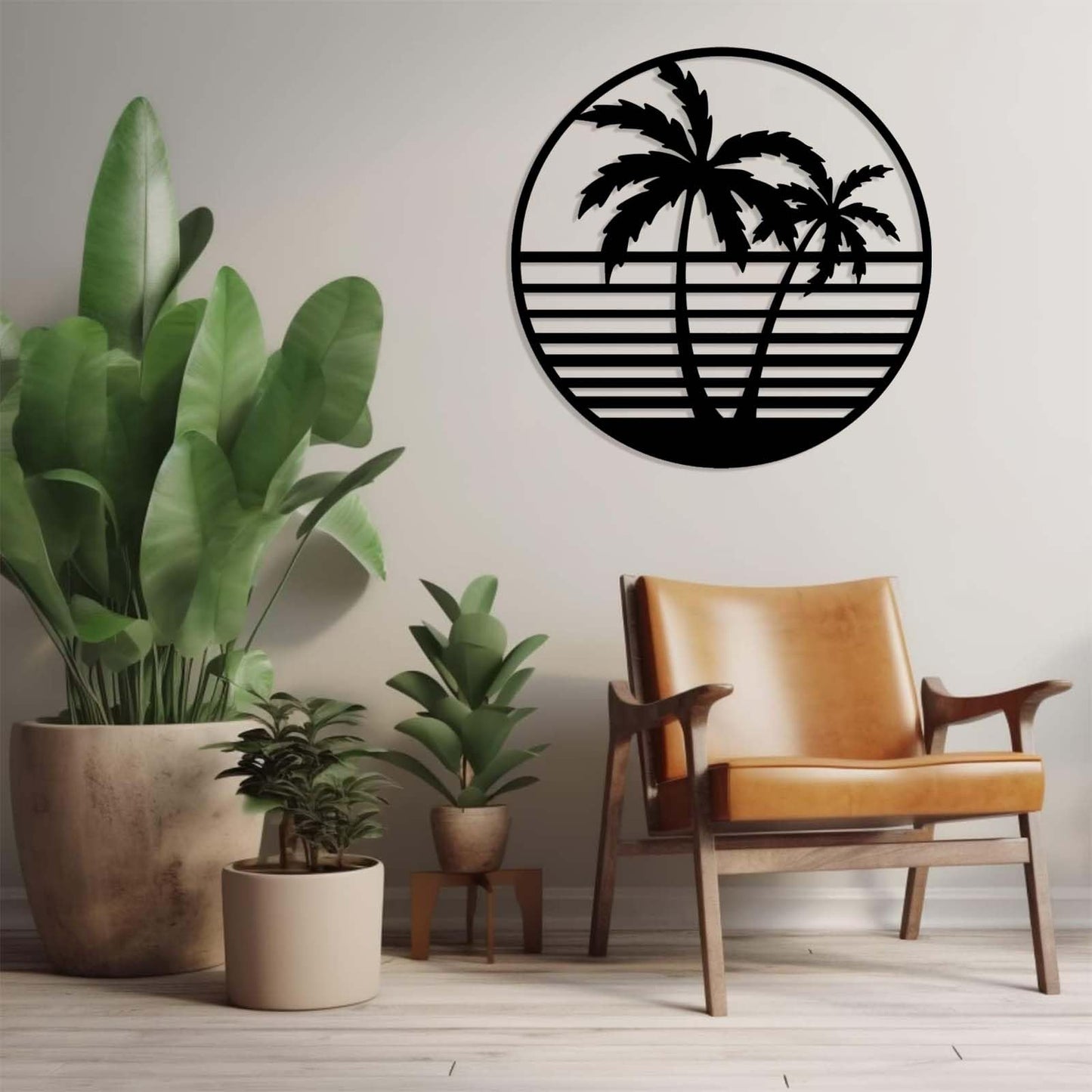 Metal Palm Tree Wall Decor, Art, Coastal, Tropical, Beach, Hawaiian, Bedroom