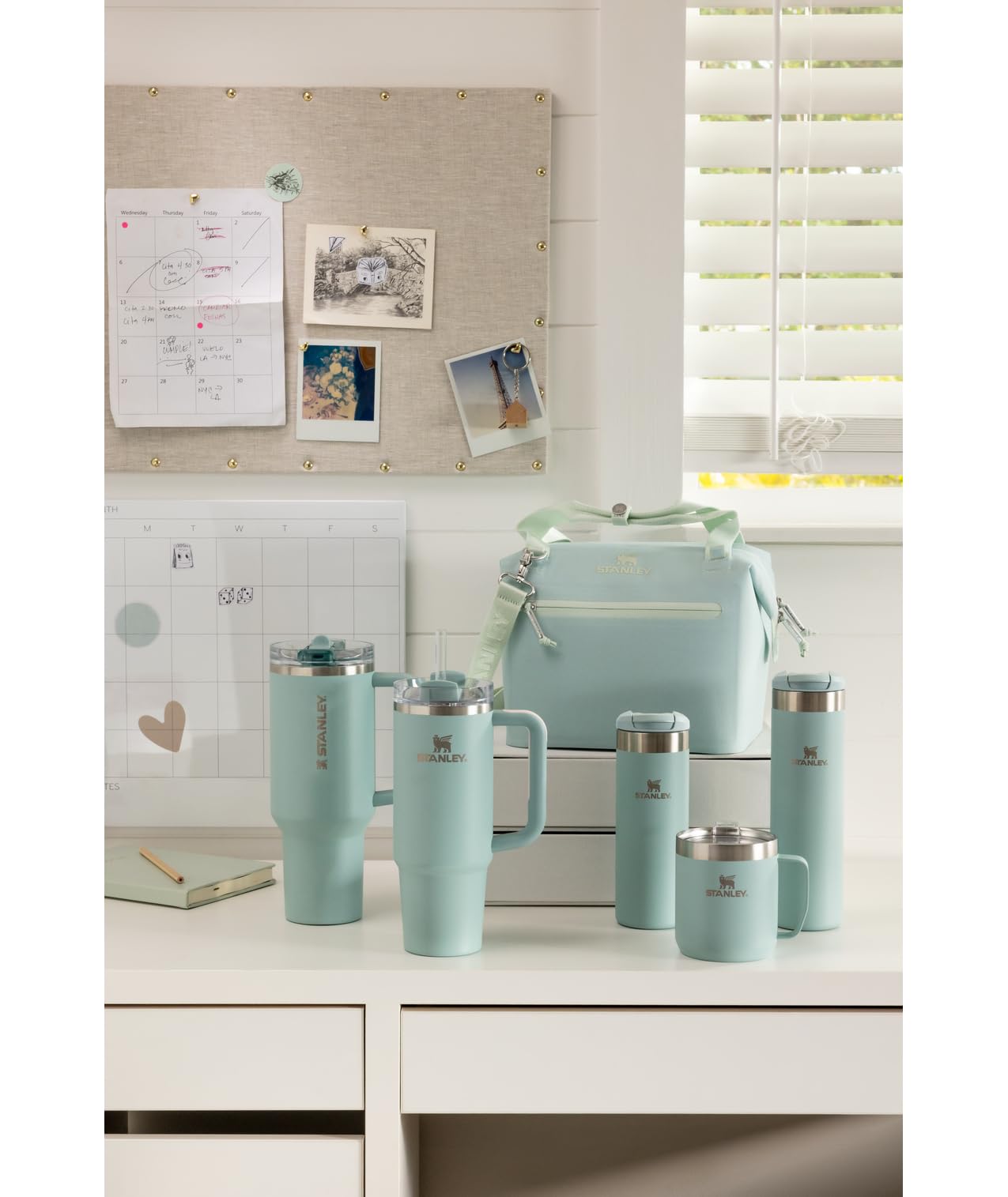 Stanley AeroLight Transit Bottle 16 oz | Locking Drink Through Lid | Leak Resistant Water Bottle or Coffee Travel Mug | Lightweight Insulated Stainless Steel | BPA-Free | Seafoam