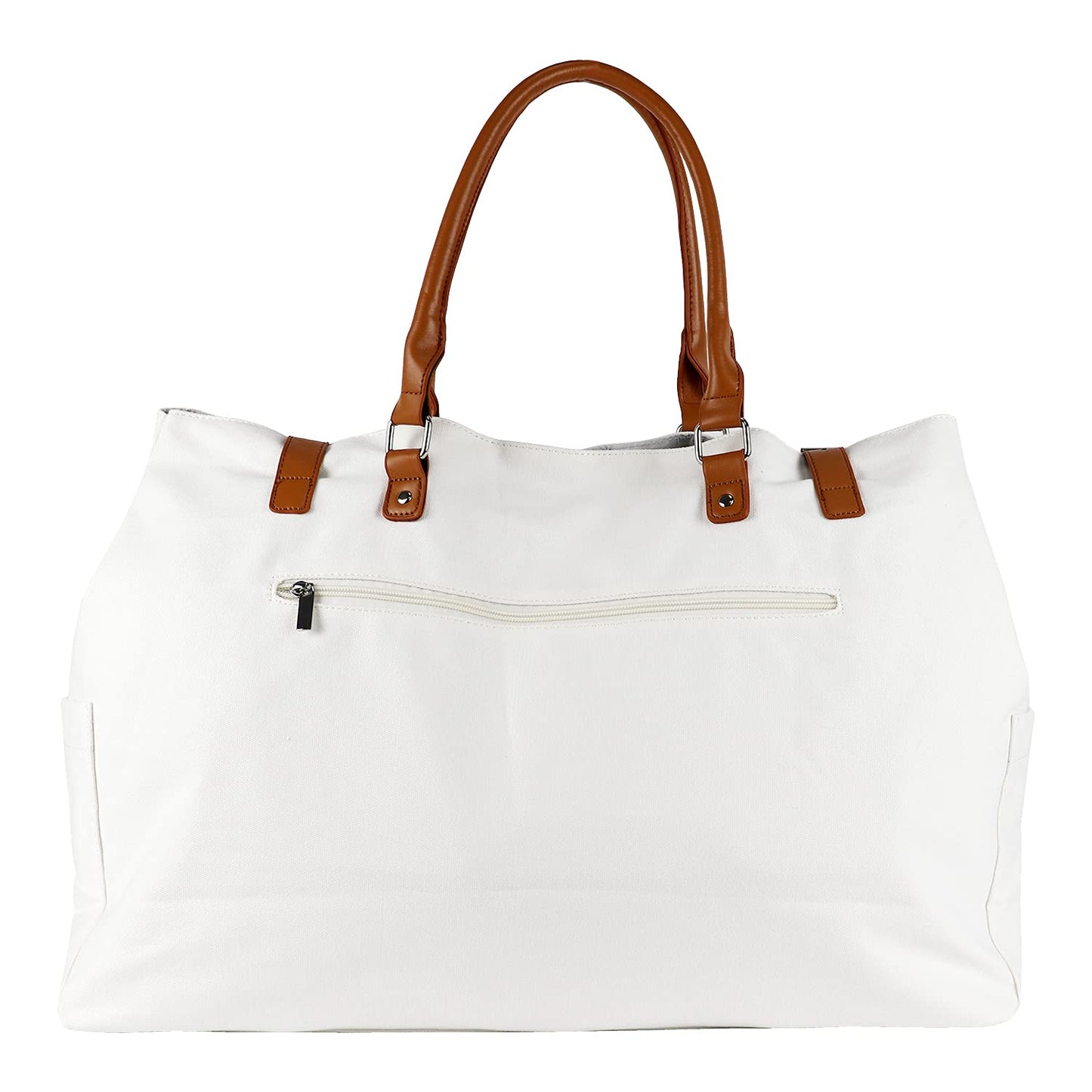 Lamyba Beach Tote Bag for Women, Oversized Travel Tote Bag with Vegan Leather Handle, Weekend Vibes Blue