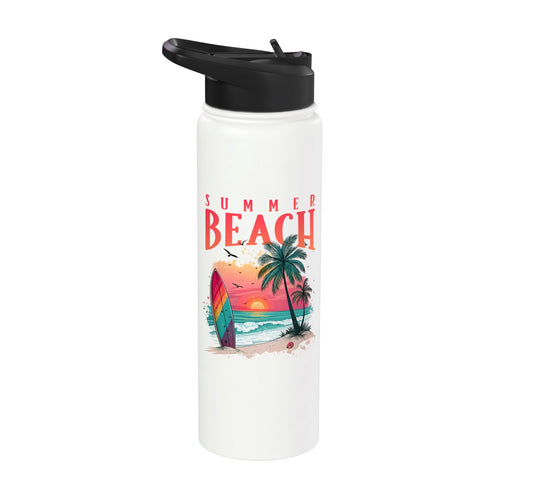 Summer Beach Surf Stainless Steel Insulated Water Bottle