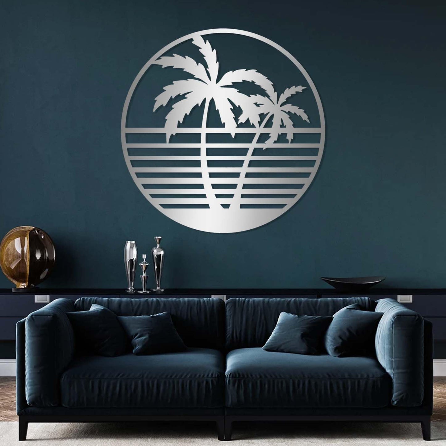 Metal Palm Tree Wall Decor, Art, Coastal, Tropical, Beach, Hawaiian, Bedroom