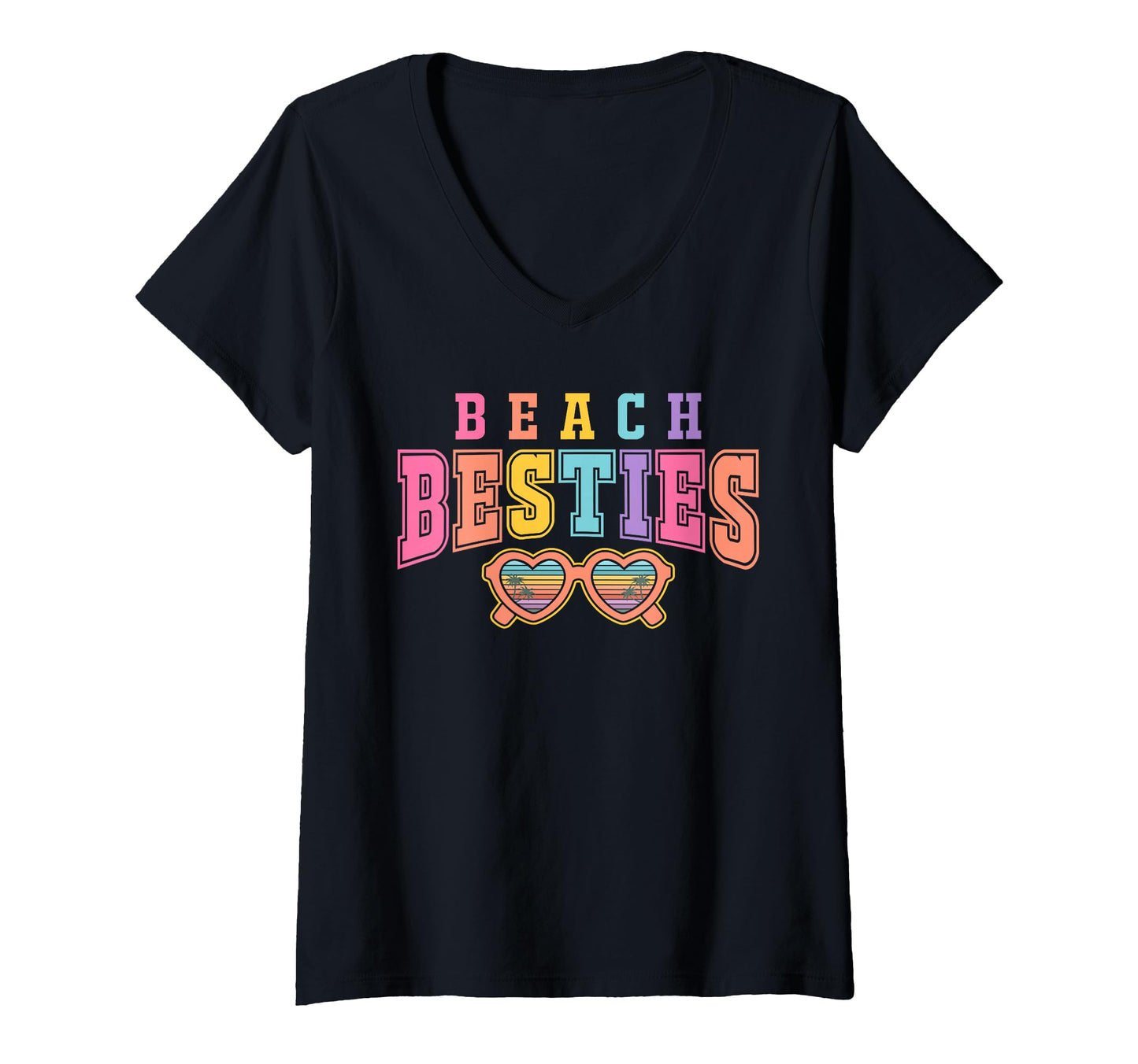 Women's Beach Besties V-Neck T-Shirt