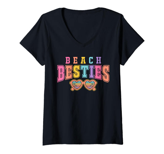 Women's Beach Besties V-Neck T-Shirt