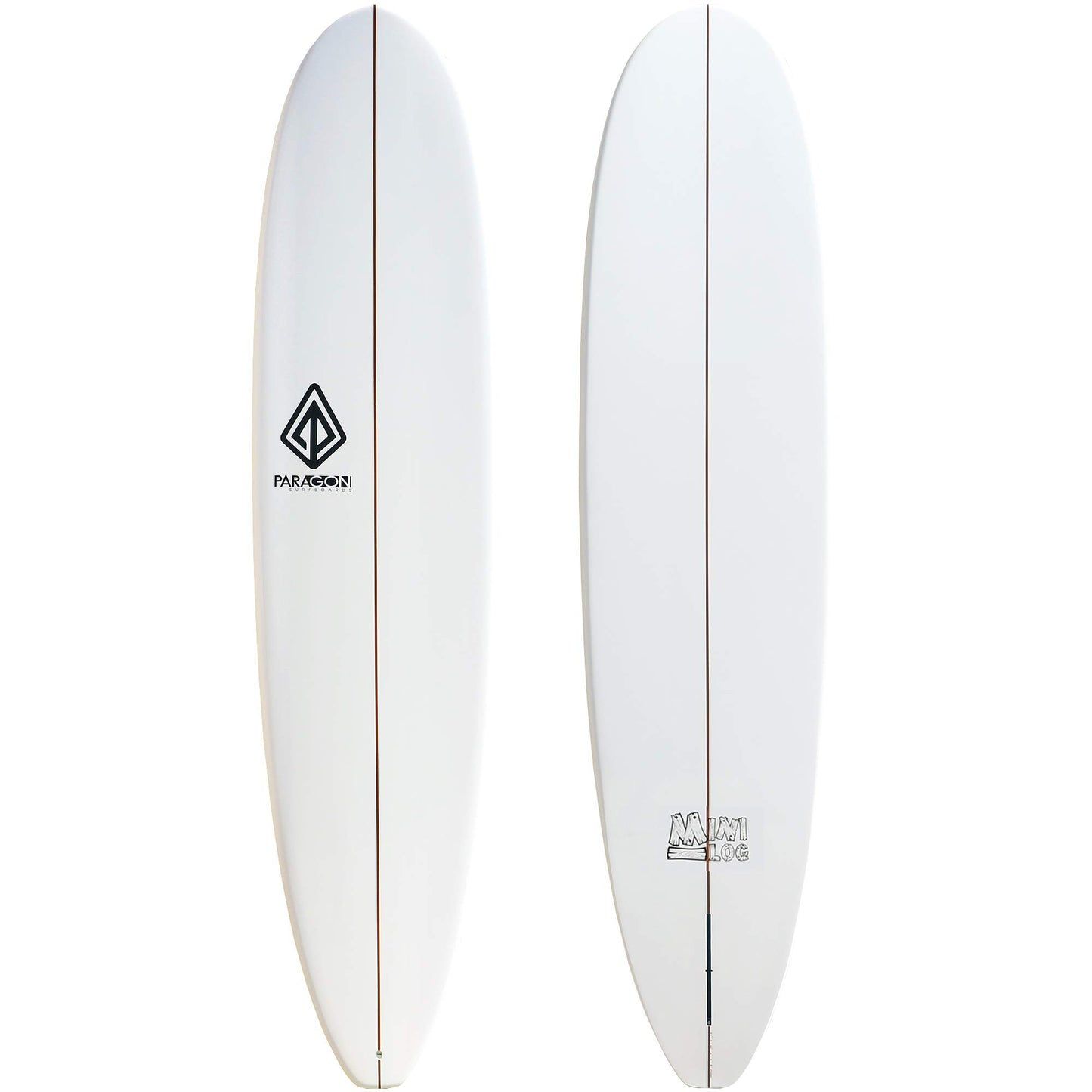 Paragon Surfboards 8'0" Fiberglass Surf Board for Adults, Kids & Beginners - Longboard Surfboard with Single Fin, Gloss Finish - Durable, Fun & Stable Tabla de Surf for All Ages Up to 250lbs
