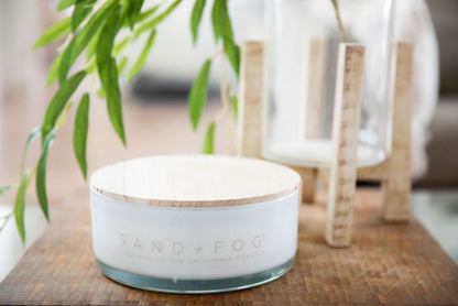 Sand + Fog Scented Candle - Ocean Mist - Additional Scents and Sizes – 100% Cotton Lead-Free Wick - Luxury Air Freshening Jar Candles - Perfect Home Décor for Your Cocktail Table – 34 oz