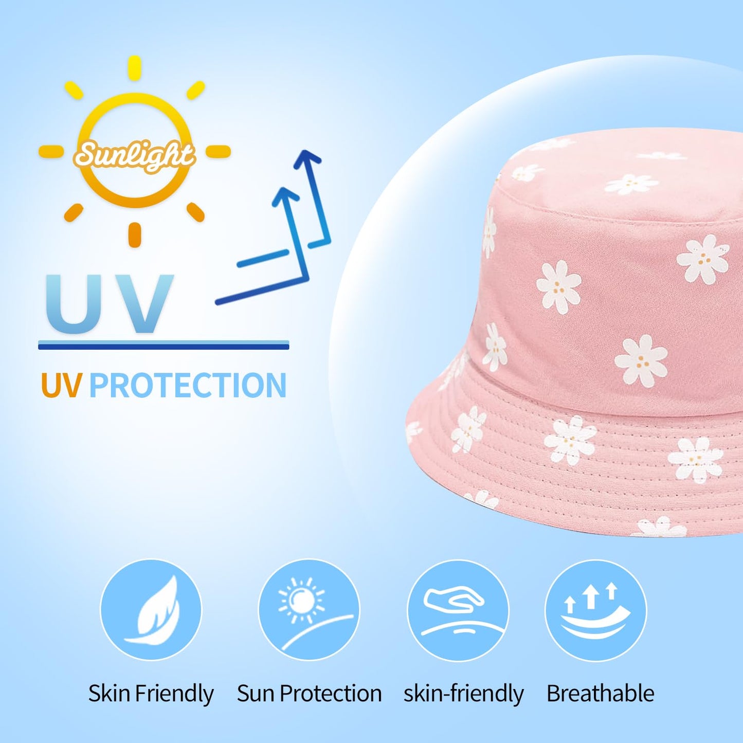 Bucket Hats for Women Man Cute Sun Beach Fisherman Hats (US, Alpha, One Size, Green)