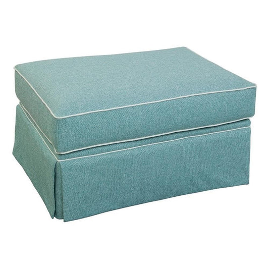 American Furniture Classics 8-080-S275A Coastal Aqua Series Upholstered Ottoman