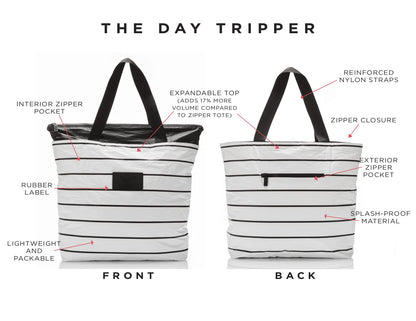ALOHA Collection Pinstripe Bundle | Lightweight, Packable, and Splash-Proof Beach Tote Bag