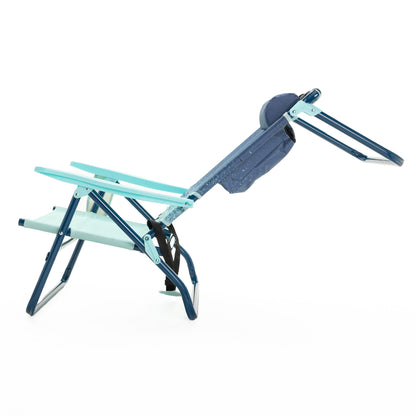 Quiksilver Beach Chair – Lightweight Folding Chair with Adjustable Recline and Cup Holder – Portable and Durable Chairs for Beach, Camping Chair, or Concerts in The Park