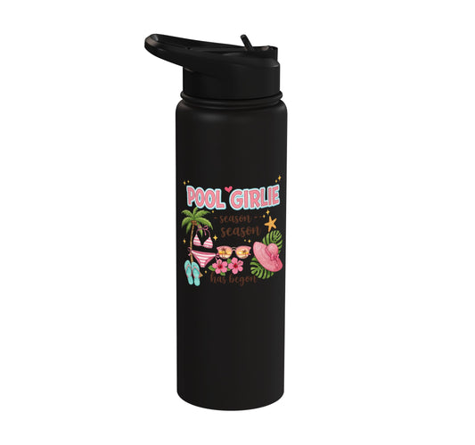 Pool Girlie Summer Stainless Steel Insulated Water Bottle