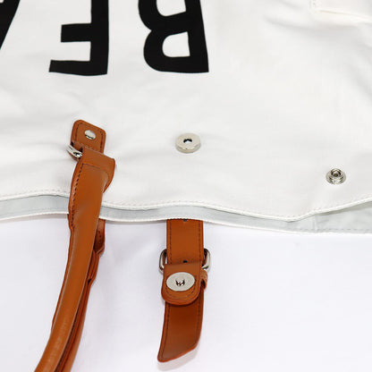 Lamyba Beach Tote Bag for Women, Oversized Travel Tote Bag with Vegan Leather Handle, Weekend Vibes Blue