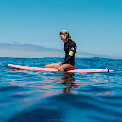 Hello Kitty 8ft Surfboard by Wavestorm | Graphic top Deck with high Density Slick Bottom | for Kids and Adults | Foam Construction with Accessories | Includes Basic Leash