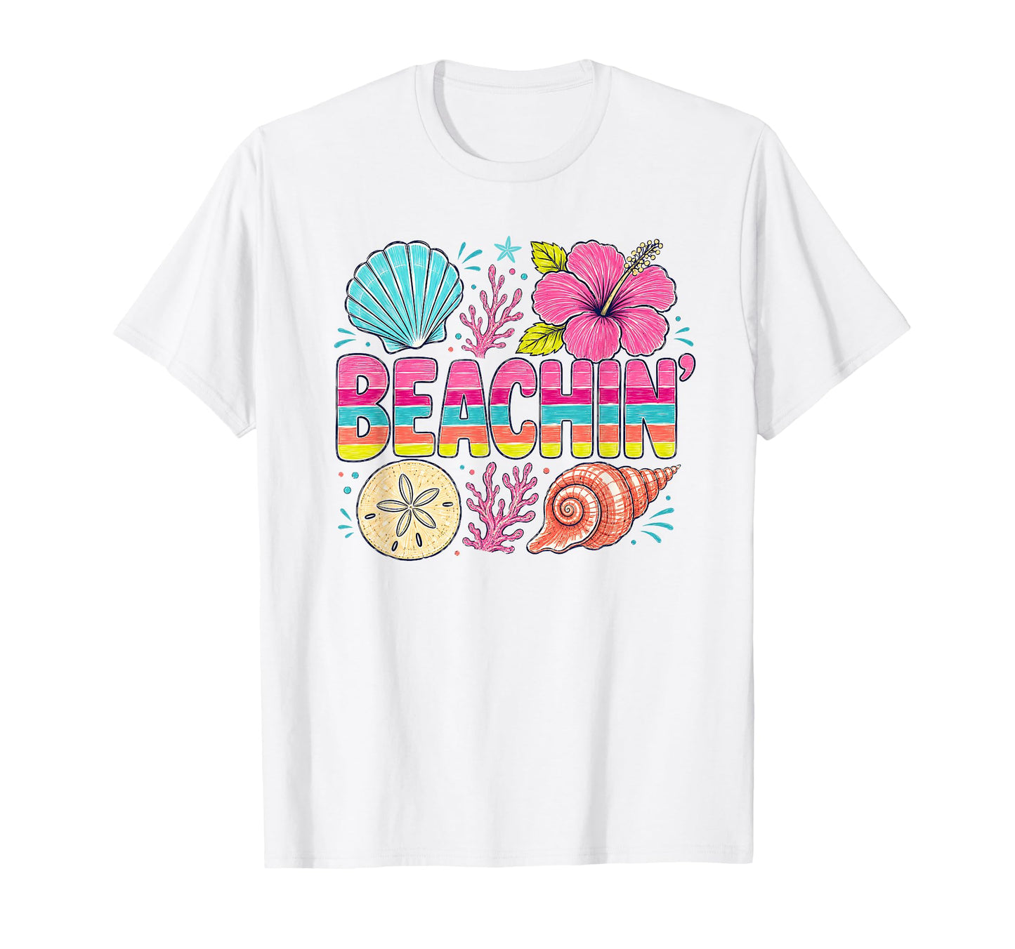 Beachin Tropical Seashell T-Shirt