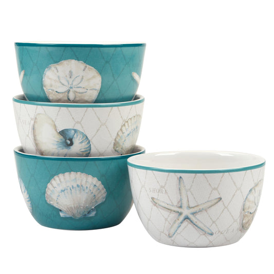 Certified International Ocean View 5.25" Ice Cream/Dessert Bowls,Set of 4