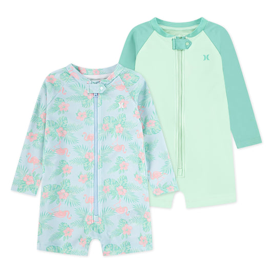 2-Pack Long Sleeve Rash Guard Coverall