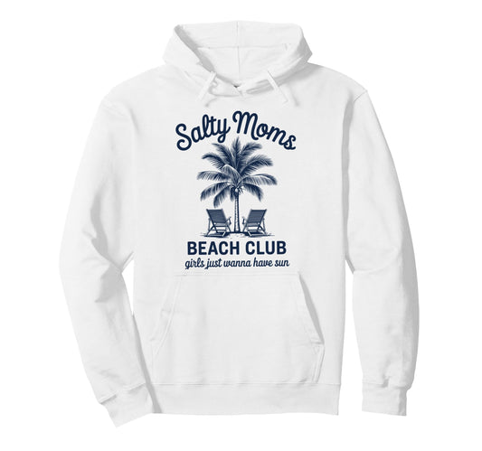 Salty Mom's Beach Club Pullover Hoodie