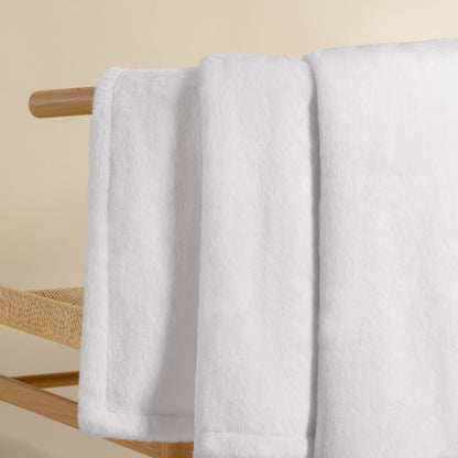 UGG Faux Fur Throw Blanket - Cozy Room Decor & Home Decor, Soft Luxury Bedroom Decor & Living Room Decor, Warm Throw Blanket for Couch, for Teen Girls Women, 50x70 (Snow)