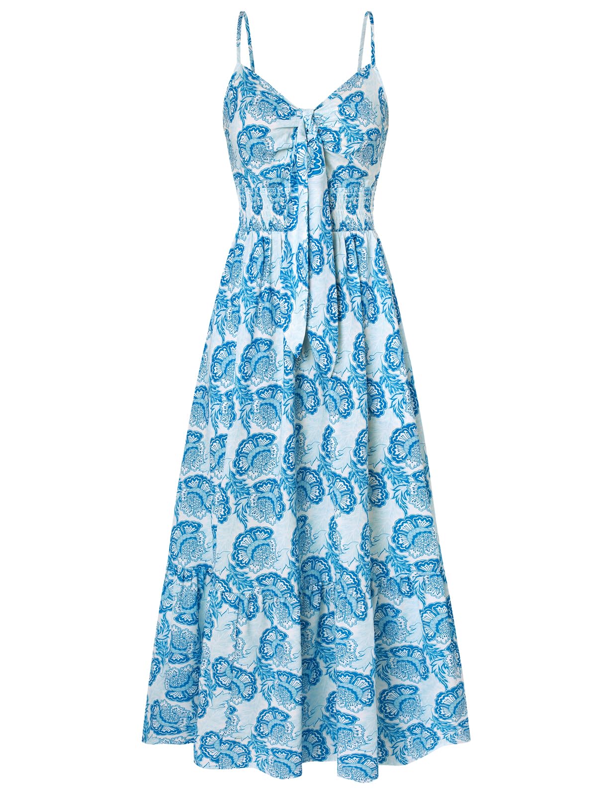 Womens Dresses Summer Floral High Waist A Line Cami Straps Dressy Evening Holiday Graduation Dresses