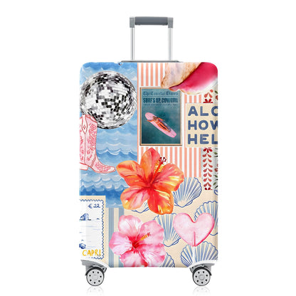 Vehcimbev Holiday Surf's Up Travel Luggage Cover Coastal Life Travel Suitcase Cover Anti-scratch Suitcase cover Fits 18-20 Inch Luggage Cover