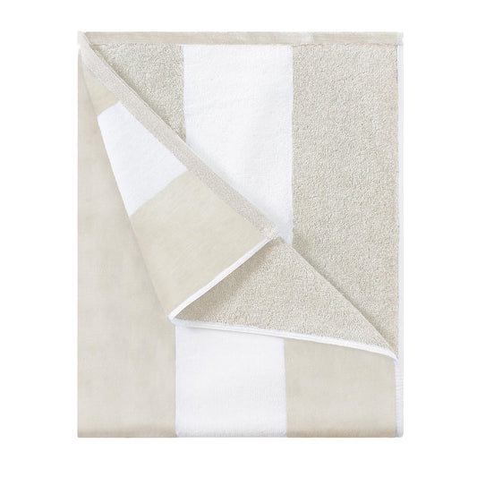 HENBAY Cotton Oversized Beach Towel - Large 70 x 35 Inch Pool Towel, Chiffon Striped Quick Dry Swimming Cabana Towel