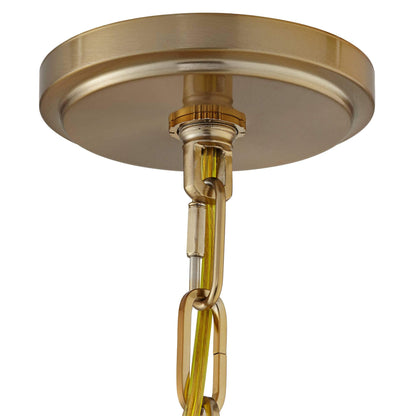 Franklin Iron Works Charleston Brass Hanging Pendant Lighting 13 1/2" Wide Modern Industrial LED Clear Glass Shade Fixture for Dining Room Living House Home Foyer Kitchen Island Entryway Bedroom